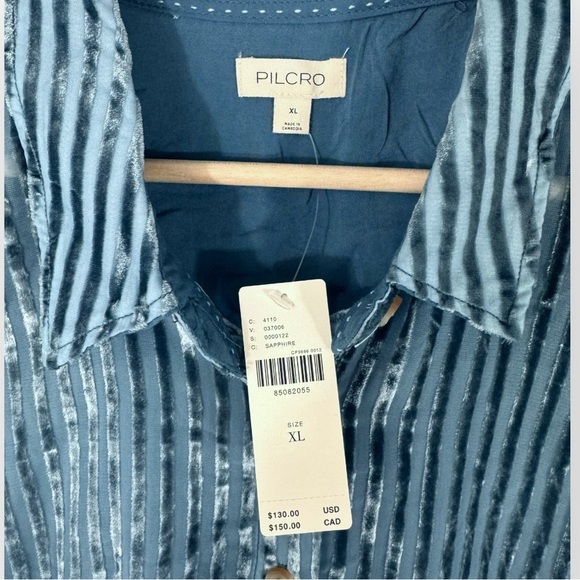 Anthropologie Pilcro Velvet Burnout Blouse XL - Picture 8 of 10